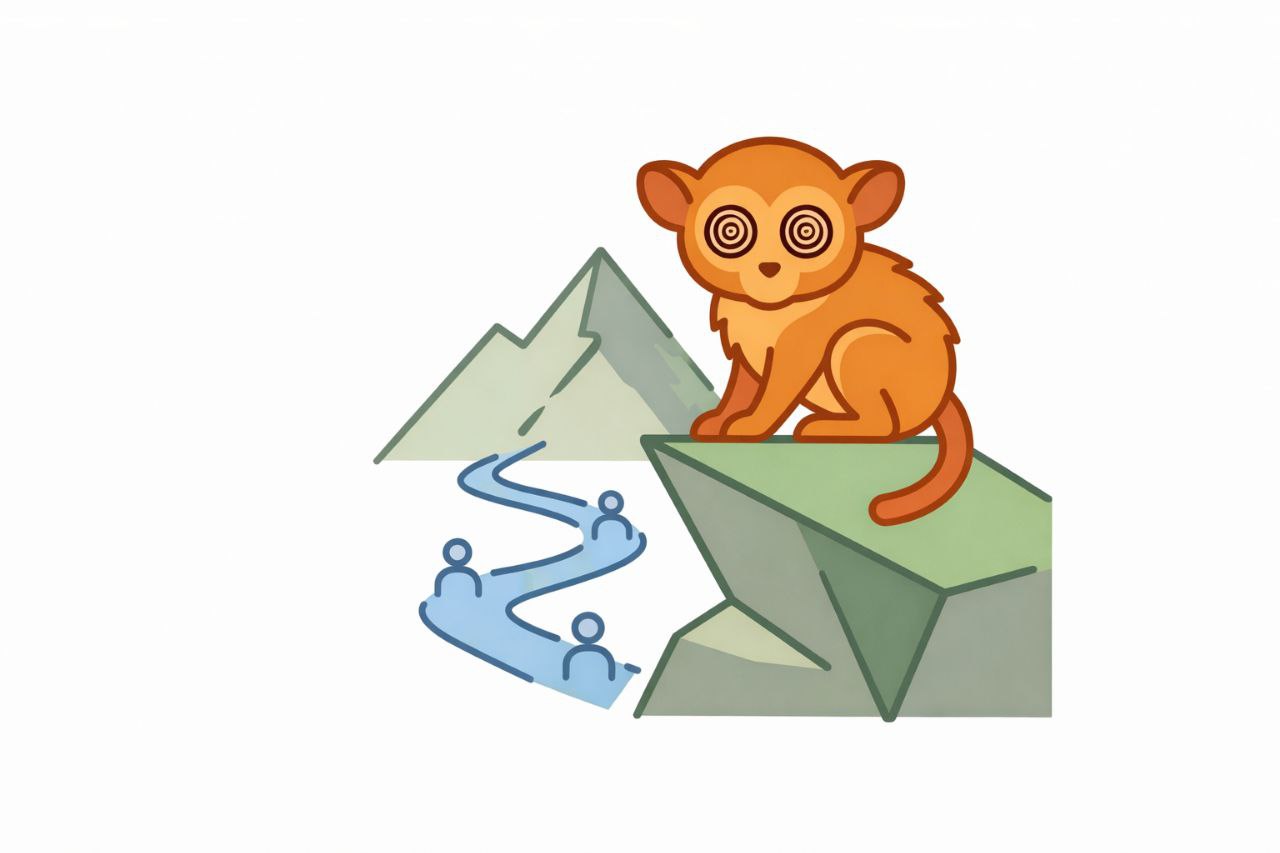 Satori Monkey — SaotriBench mascot